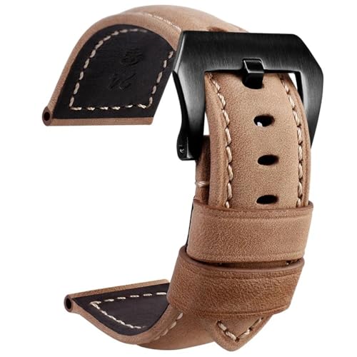 Bracelet montre cuir vintage kaki pour un style aventurier urbain