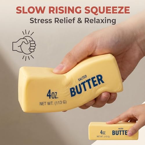 Butter Squeeze Stress Relief Fidget Toy Soft Slow Rise Squeeze Ball for Anxiety Reusable Durable Sensory Toy for Adults Kids (Butter Stick-1Pcs) - Image 8