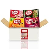 Japanische KitKat XXL Süßigkeitenbox - 36 Schokoriegel, Ausgewählte Mischung aus 4 Schokoladensorten - Japan Snack Box