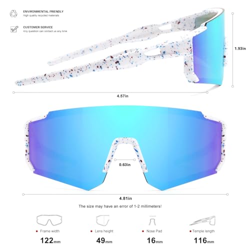 Image of SEKKAF Kids Sunglasses Youth Baseball Sunglasses for Boys Girls Softball Sports Sun Glasses UV Protection