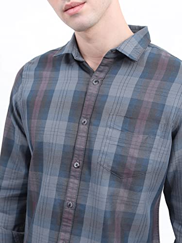 Image of KETCH Men Grey Slim Fit Shirt