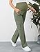 AMPOSH Women's Maternity Cargo Pants with 6 Pockets Quick-Dry Pregnancy Hiking Pants(Sage, M)