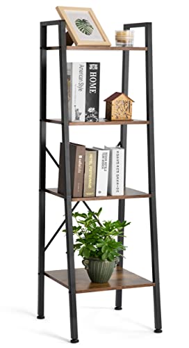 Estante de escalera de madera de 4 niveles,Estantería de metal y madera,Soporte de planta multifuncional de la unidad de pie Cover