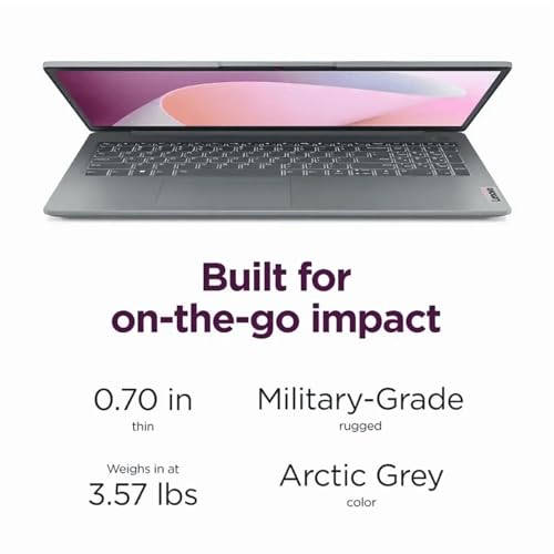 Image of Lenovo Slim Touchscreen Laptop (15.6 inch FHD, AMD Ryzen 7 5825U (> Intel i7-1255U) 16GB RAM, 512GB SSD), IdeaPad 3 for Business, Home, School, 10-Hr Long Battery Life, Wi-Fi 6, Win 11 Home, Arctic Grey