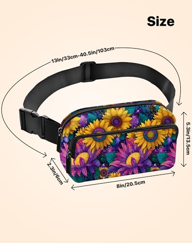Image of Sunflower Fanny Pack for Women Belt Bag Fashion Everywhere Waist Pouch Lightweight Crossbody Bags with Adjustable Strap
