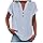 Chemise Femme Coton Lin Chemisier Élégant Col pour Henley Couleur Uni Tee Shirt Été Haut Top Respirant T-Shirts Grande Taille Tunique Blouse