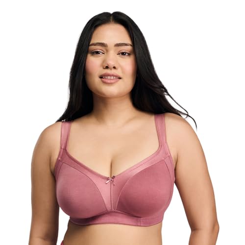 Image of NYKD NYB101 Cotton Non Padded Non Wired Full Coverage Everyday Bra M-Frame Bounce Control (Plus