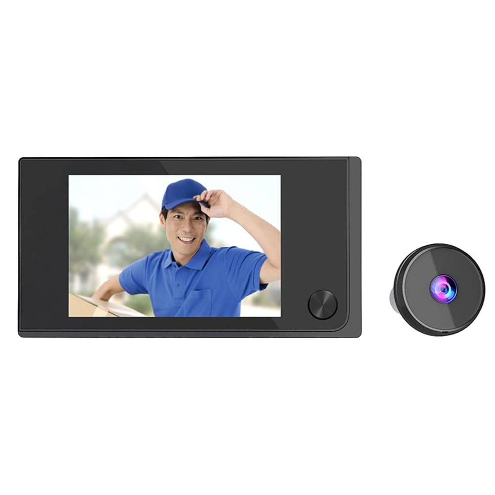 Judas Numérique 3,5 Pouces avec Écran LCD Grand Angle 120° et Système de Sécurité Domestique Compatible avec les Portes de 35 à 100 mm D'Épaisseur A