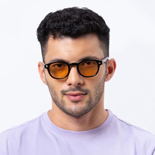 Image of Shisen Fox KITSUNE 2.0 Unisex Sunglasses with Oval Design | Non-Polarized Lenses | Trendy Sun Glasses for Men & Women | Fashion Sunglasses | Acetate Material