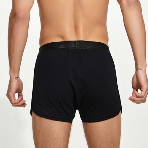 Mens Underwear Boxers to Men Cotton Sleepwear Boxershot with Button Fly2