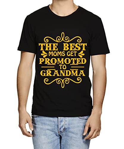 Image of Caseria Men's Cotton Printed T-Shirt -Best Get to Grandma | 100% Cotton | Half Sleeves | Regular Fit | Printed | Round Neck | Graphic T Shirt