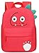 Happy Cherry- Petits Enfants Cartable Fille Garçon Maternelle Bande Dessinée Sac à Dos Enfant Bagages Enfant Mignon Rouge 4-6 Ans Poids Léger Respirant 24 * 11 * 33cm