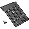 Bloc numérico inalámbrico, teclado numérico, teclado de números de contabilidad financiera, mini 2.4G 10 teclas, teclado USB para laptop, PC, escritorio, Surface Pro, Notebook, EliteBook