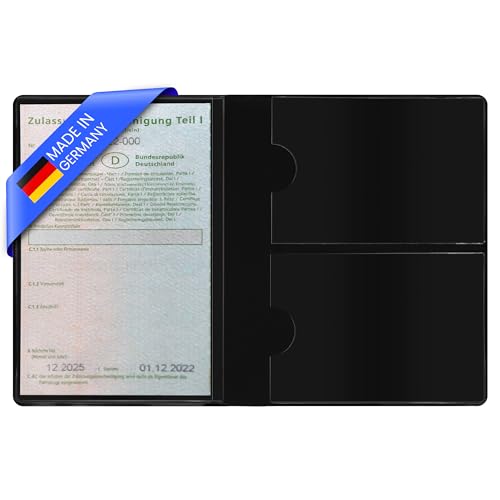 Creative Fox Fahrzeugschein Hülle für KFZ Schein mit praktischen 4 Fächern | robuste Fahrzeugschein Mappe, praktische Zulassungsschein Hülle mit Platz für den Führerschein | Made in Germany