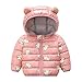 PROTAURI Chaqueta Acolchada para bebé Oreja de Invierno Abrigo con Capucha Niño Niñas Chaqueta Impermeable Ropa de Abrigo Ligera Trajes