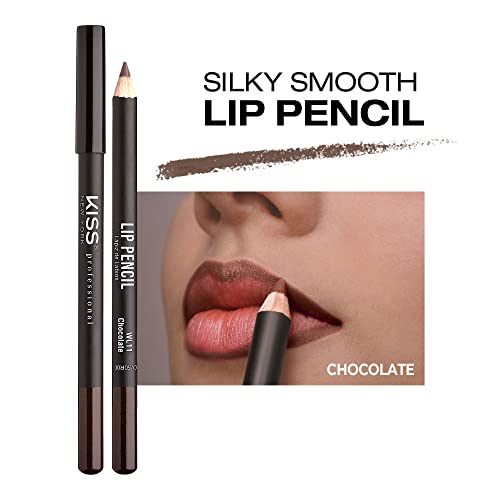 Image of Kiss New York Professional Slim Long-Wear Lip Liner Pencil, Matte Finish
