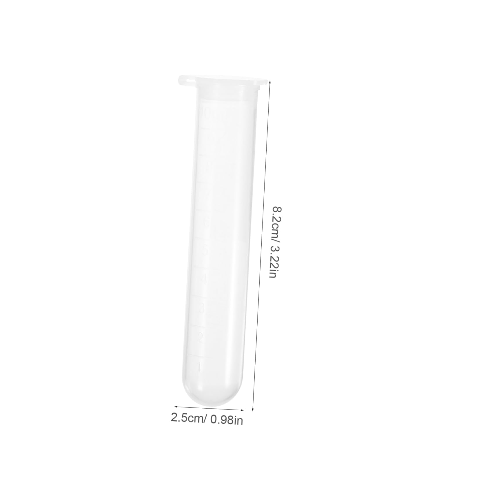 Garneck 50pcs Plastic Testing Tubes Lids Sample Storage Vials for Liquid Powder Lab Easy to Carry
