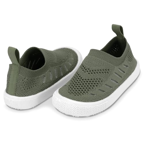 Image of JAN & JUL Slip-on Knit Shoes, Machine Washable and Lightweight Sneakers for Toddler Boys and Girls
