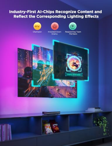 Image of Govee HDMI 2.1 AI Sync Box 2, 8K /4K @144Hz, RGBWIC for 75-85 Inch TVs | With TV Backlight, Supports VRR & ALLM, SmartThings & Matterr & Alexa, AI CogniGlow, 75 LEDs /m