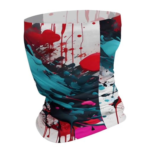 Cuello Balaclava elástico con diseño de salpicaduras de pintura Abstract para clima frío, para moto, ciclismo, esquí y actividades al aire libre, unisex miniatura 3