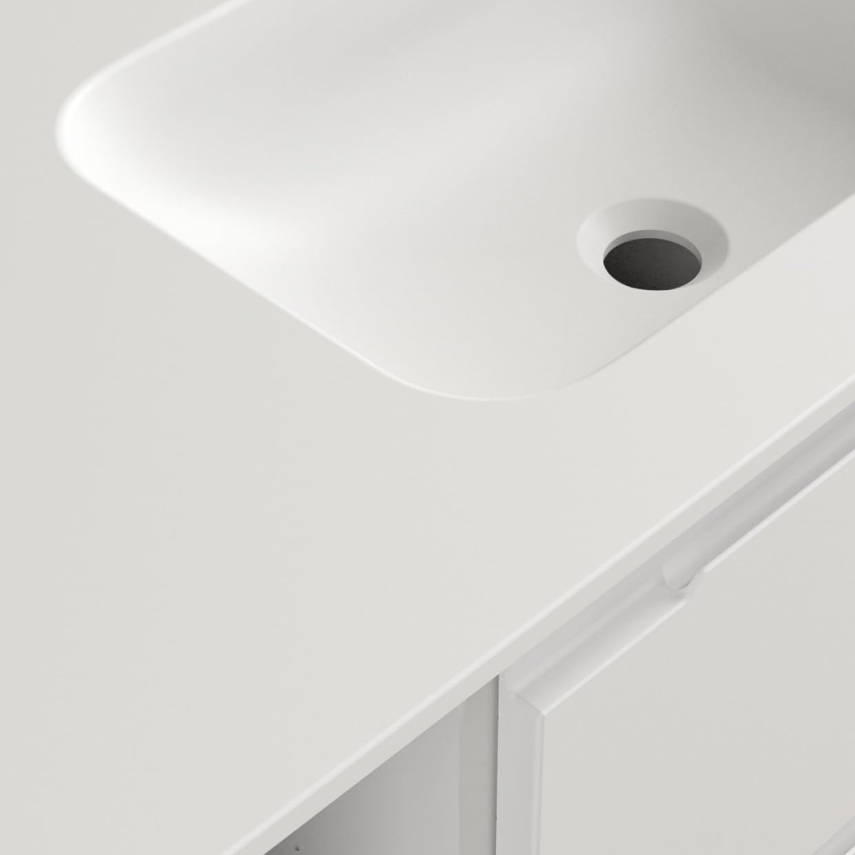 Diventa Modello Diva Star, Mobile Bagno sospeso 100cm con 2 cassetti spaziosi, 2 vani a giorno e lavabo dal design moderno, colore bianco e grigio