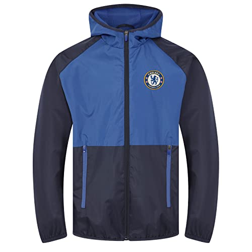 Chelsea FC officiel - Coupe-vent/Imperméable thème football - homme - bleu marine/bleu roi - M