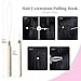 Kraler Hair Extension Tools Kit 200 Silicone Beads 1 Three Hole Pliers 2 Sewing Thread 1 Loop Tool 1 Crochet Hook 4 Types Sewing Needles 1 Bag Black Mini Rubber Hair Elastic with Storage Case (Black)
