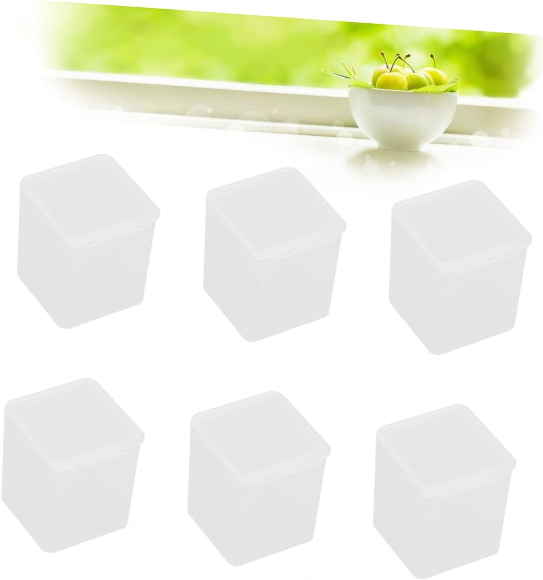 GLEAVI 10pcs Multipurpose Plastic Beads Organizer Storage Box with Lid Square Case Container for Crafts Jewelry Stationery and Items Lightweight and Space Saving