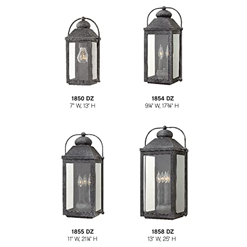 Hinkley Anchorage Collection Two Light Medium Outdoor Wall Mount Lantern, Aged Zinc #TOP3