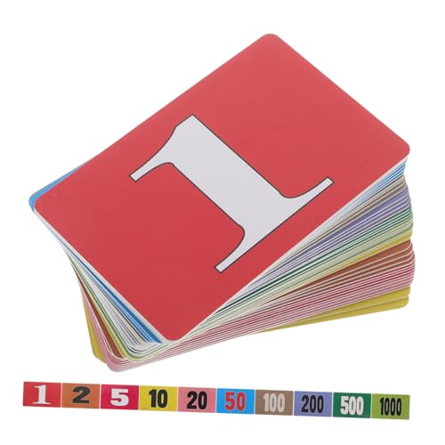 KONTONTY Enhance Math Skills 40 Pcs Poker Chip Tokens Plastic Counting Chips Cards Math Manipulatives for Boys and Girls Bright