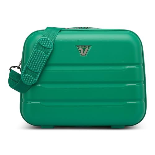 RONCATO B-Flying Neceser | Rígido, Compacto y Ligero | 34x28x14,5 cm | Organizador de viaje para cosméticos y accesorios, Verde brillante, Moderno