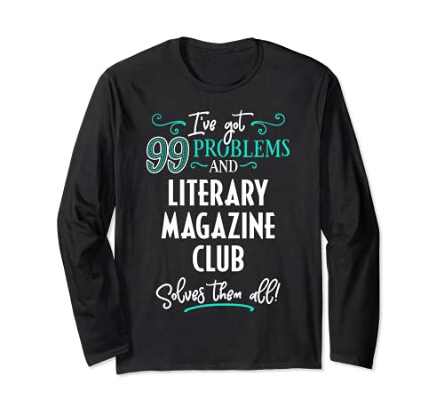 Literary Magazine Club Design Gift - Literary Magazine Club Long Sleeve T-Shirt, Black