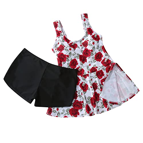 Tankini pour femme grande taille rouge idéal pour la plage et l'aquagym en L