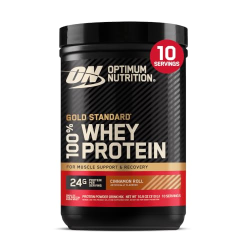 Optimum Nutrition Gold Standard 100% Whey Protein Powder, Cinnamon Roll, 0.68 Pound (Pack of 1)