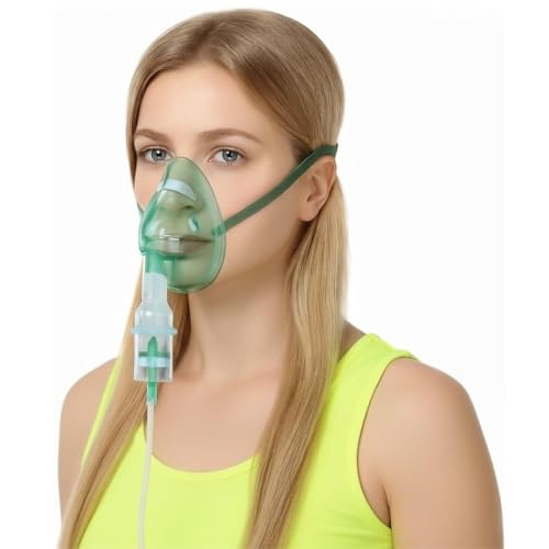 Kit Ricambi Universale per Aerosol Adulto con Maschera, Dispositivo Medico Sterile di Classe I, Fascia Elastica, Tubo da 2 m, Compatibile con Tutti i Modelli di Aerosol.