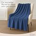 WOHNWOHL® Kuscheldecke (150x200cm) • Weiche Tagesdecke • Sofadecke • Wohndecke • Schlafdecke • Oeko-Tex zertifizierte Baumwolldecke • Samtig weiche Decke • Farbe: Kobalt
