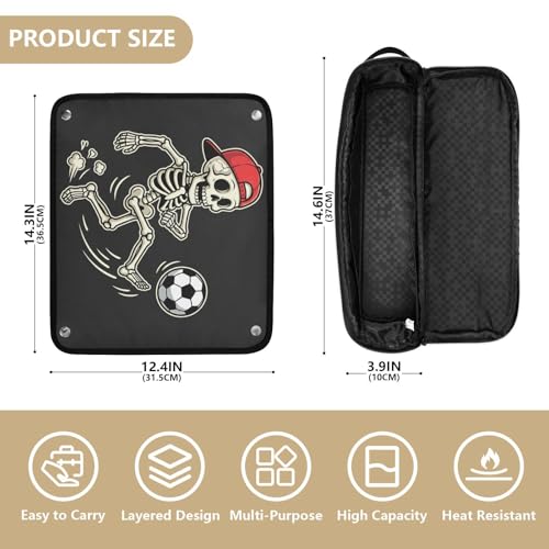 Bolsa de viaje para herramientas de cabello con almohadilla resistente al calor impermeable para planchas y rizadores miniatura 4