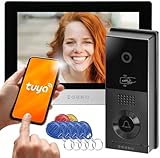 Montage en saillie WIDEODOMOFON WIFI 2 Fils Full HD LECTEUR RFID MONITEUR 8 Tuya