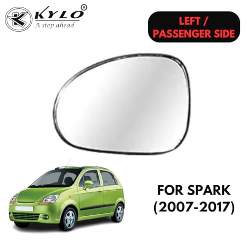 Image of Kylo Spark (2007-2017) Passenger Side (Left Side) Car Side Mirror Glass /Tukdi /Sub Mirror Plate