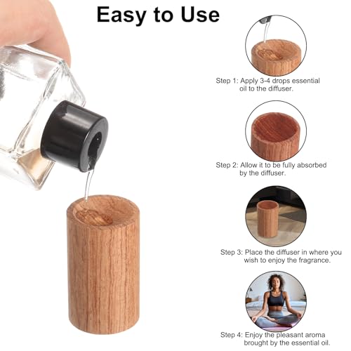 Difusor aromático eléctrico de madera uxcell 2 piezas miniatura 4