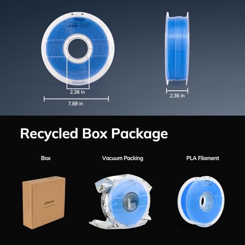 Image of AMOLEN 3D PLA Printer Filament, 1.75mm Glow in The Dark Blue PLA Filament for 3D Printing, Best with UV Lamps, 1kg Spool (2.2lbs), Dimensional Accuracy + /- 0.02 mm, Fit Most FDM 3D Printers