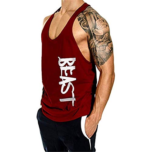 Image of THE BLAZZE Men's Beast Tank Tops Muscle Gym Bodybuilding Vest Fitness Workout Train Stringers