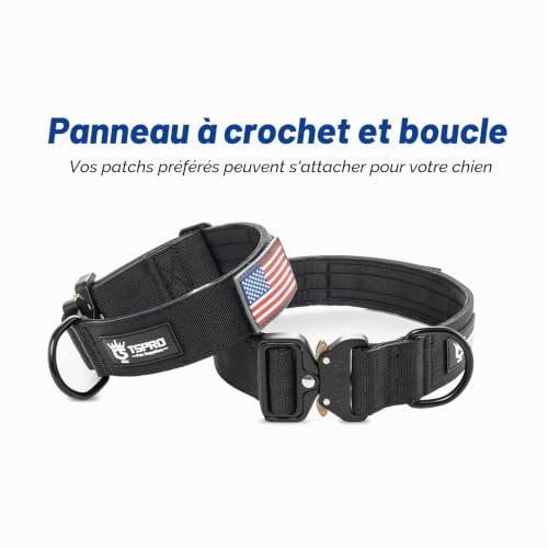 Collier tactique chien reglable avec patch et boucle rapide Camo Rose M - 4
