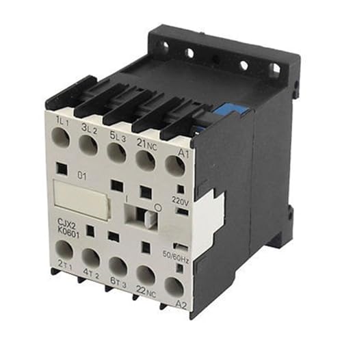 Contactor de CA CJX2-K0601 de 6A para automatización del hogar y control de motores 220V