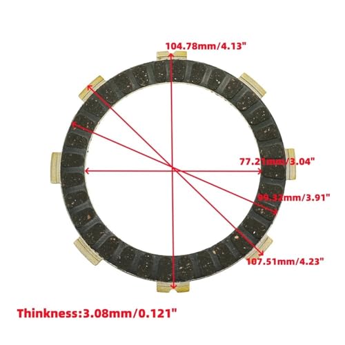 Discos de embrague para moto CT100 con diseño circular 2