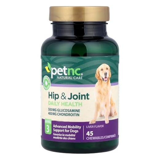 Petnc Level-3 Hip & Joint Health Supplement for Adult Dogs (45 Count), 500mg Glucosamine, 400mg Chondroitin, 50mg MSM, & 6mg Hyaluronic Acid, Includes Vitamin C & Manganese, Liver Flavor