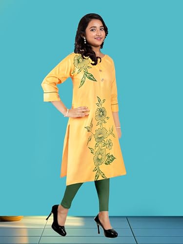 Image of Sevgi Girl's Floral Print Rayon Kurti