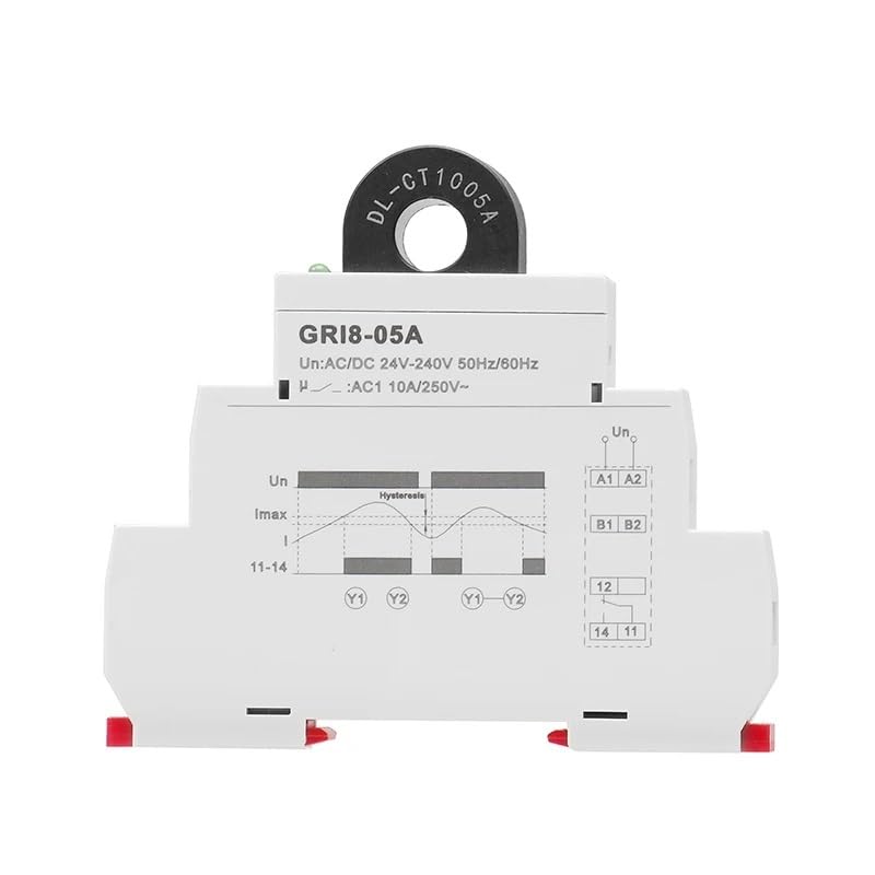 Relé de monitoreo de corriente ajustable GRI8-05 con protección contra sobrecorriente 3