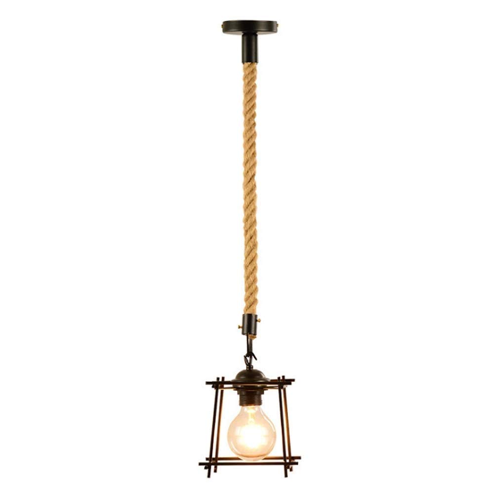 Lustre bougie en fer forgé de style antique américain à 6 suspensions E14