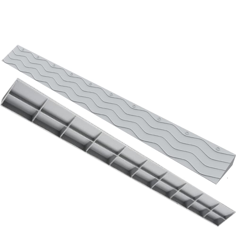 ILOOXI Rampa de umbral para silla de ruedas de 1 a 10 cm de altura, Rampa de acceso de 100 cm de ancho, Rampa de borde de goma, superficie texturizada antideslizante, para
